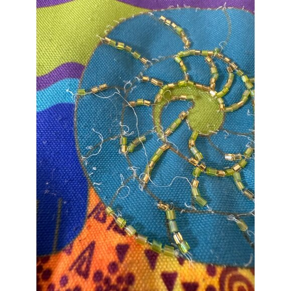 Laurel Burch Colorful Cat Tote Quirky Bag Rainbow Felines Dual Handles Zipper - Picture 13 of 16